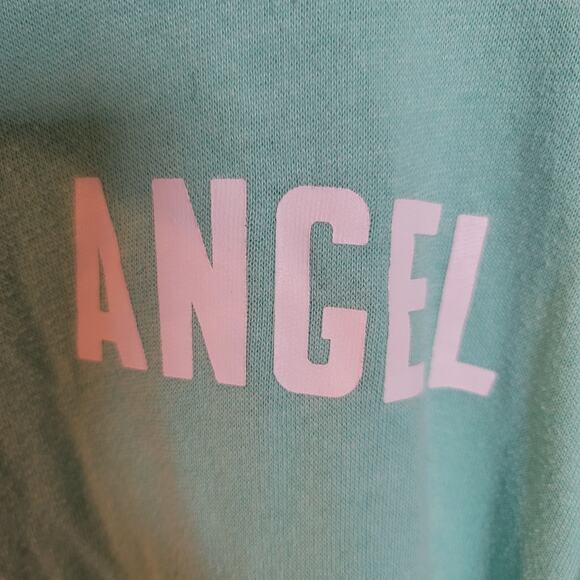 Victoria's Secret Mint Green Mock Neck Half Zip Angel Sweatshirt Size Small - Picture 3 of 11